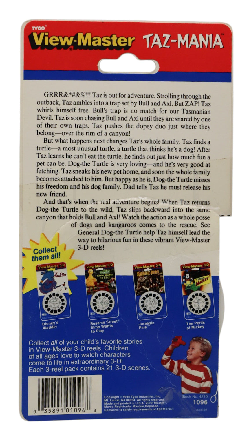 1994 Tyco View-Master 3-D Reels Tazmania