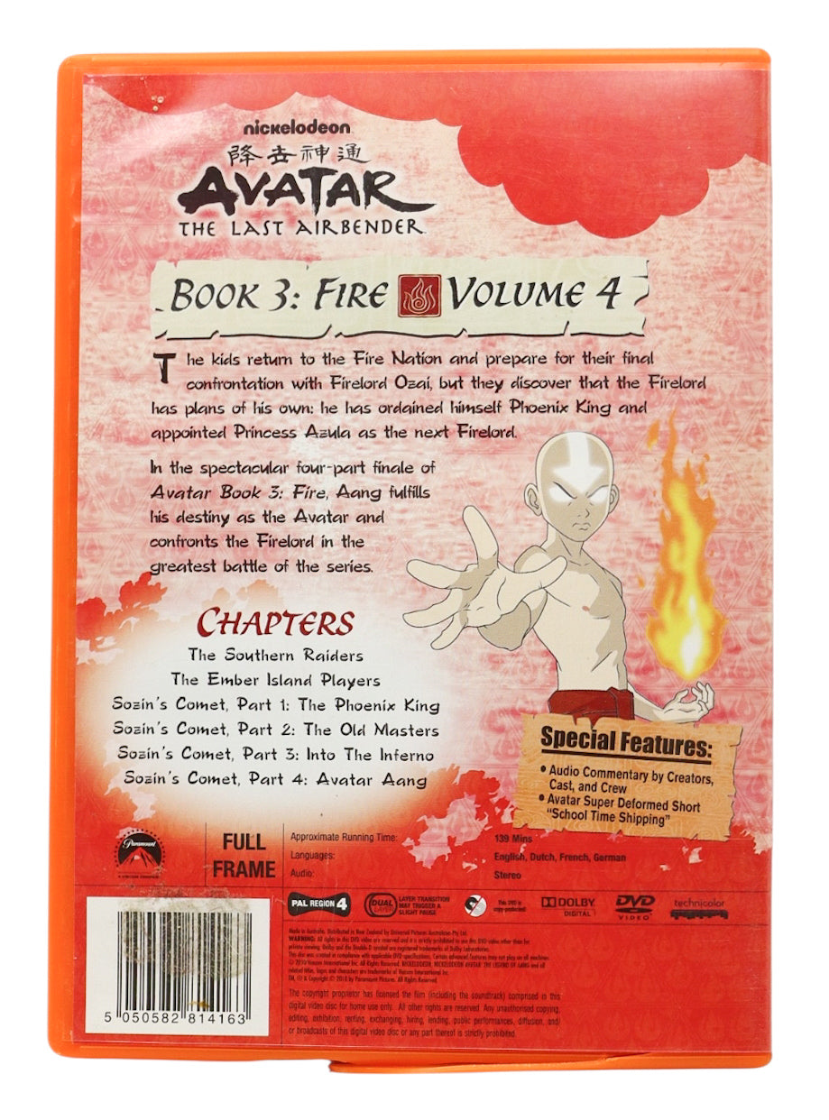 Avatar: The Last Airbender - Book 3: Fire, Volume 4 DVD