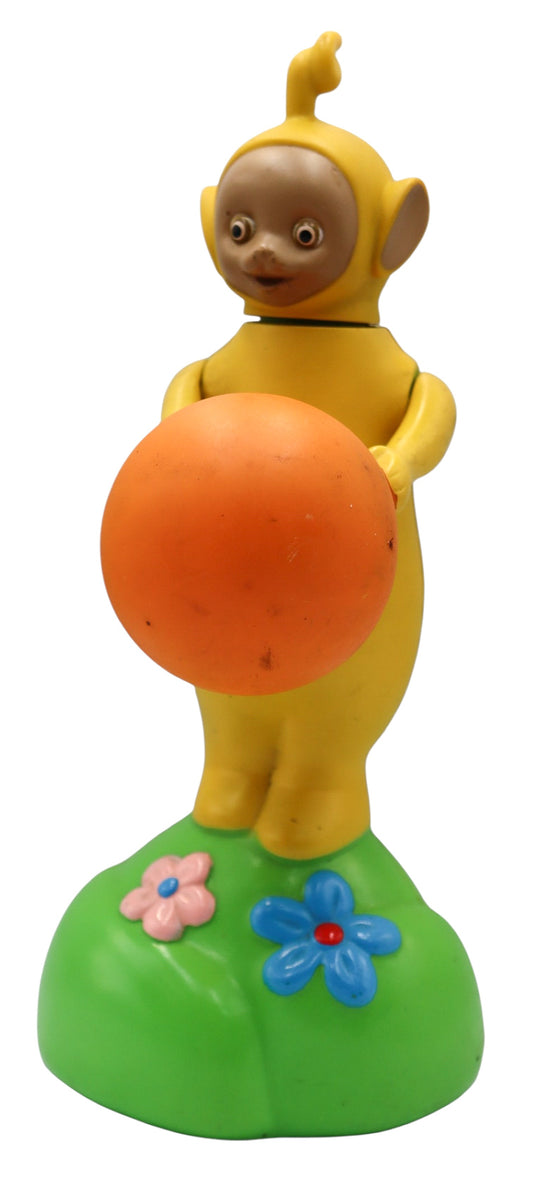 1996 Ragdoll Productions Teletubbies Laa-Laa Bath Bottle figure