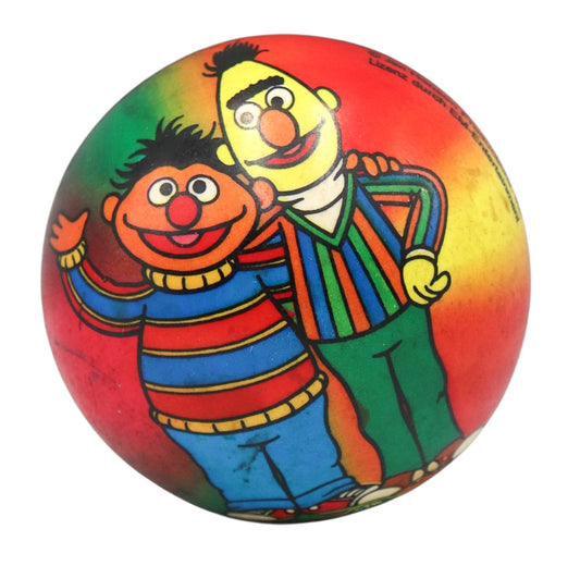 1998 Sesame Street Bert and Ernie Rubber Playground Ball