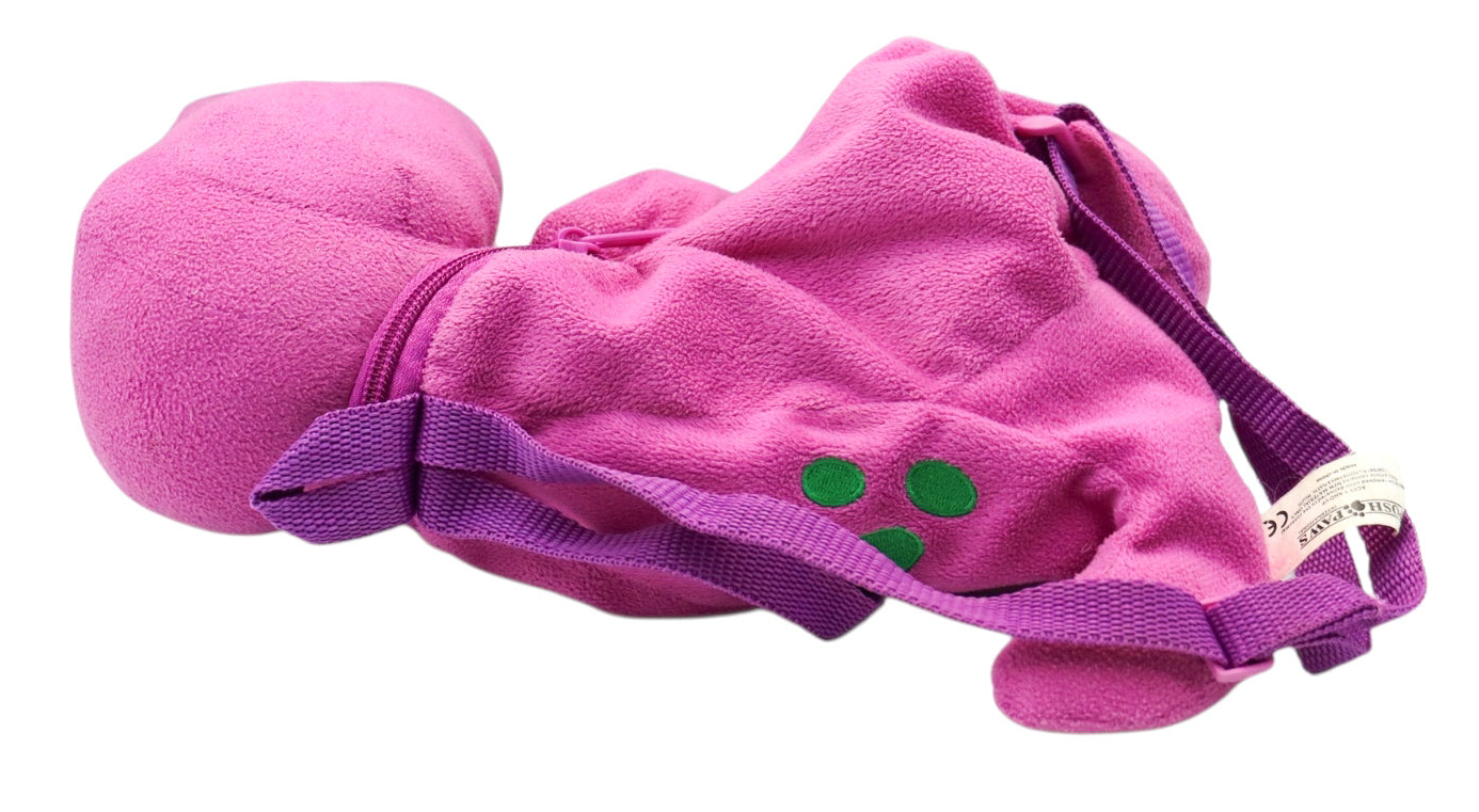 1992 Lyons Group Barney the Dinosaur Plush Character Doll Backpack Bag