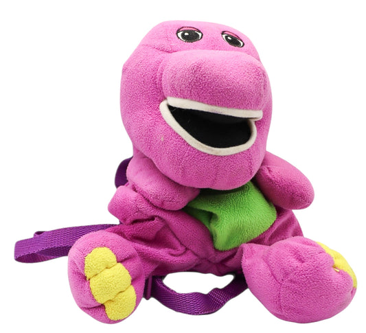 1992 Lyons Group Barney the Dinosaur Plush Character Doll Backpack Bag