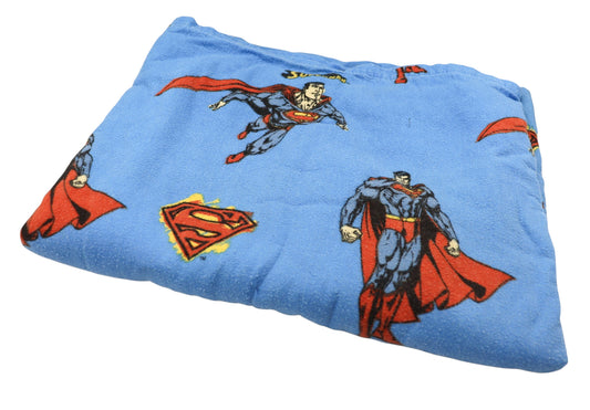 Superman Single Flannelette Flat Sheet