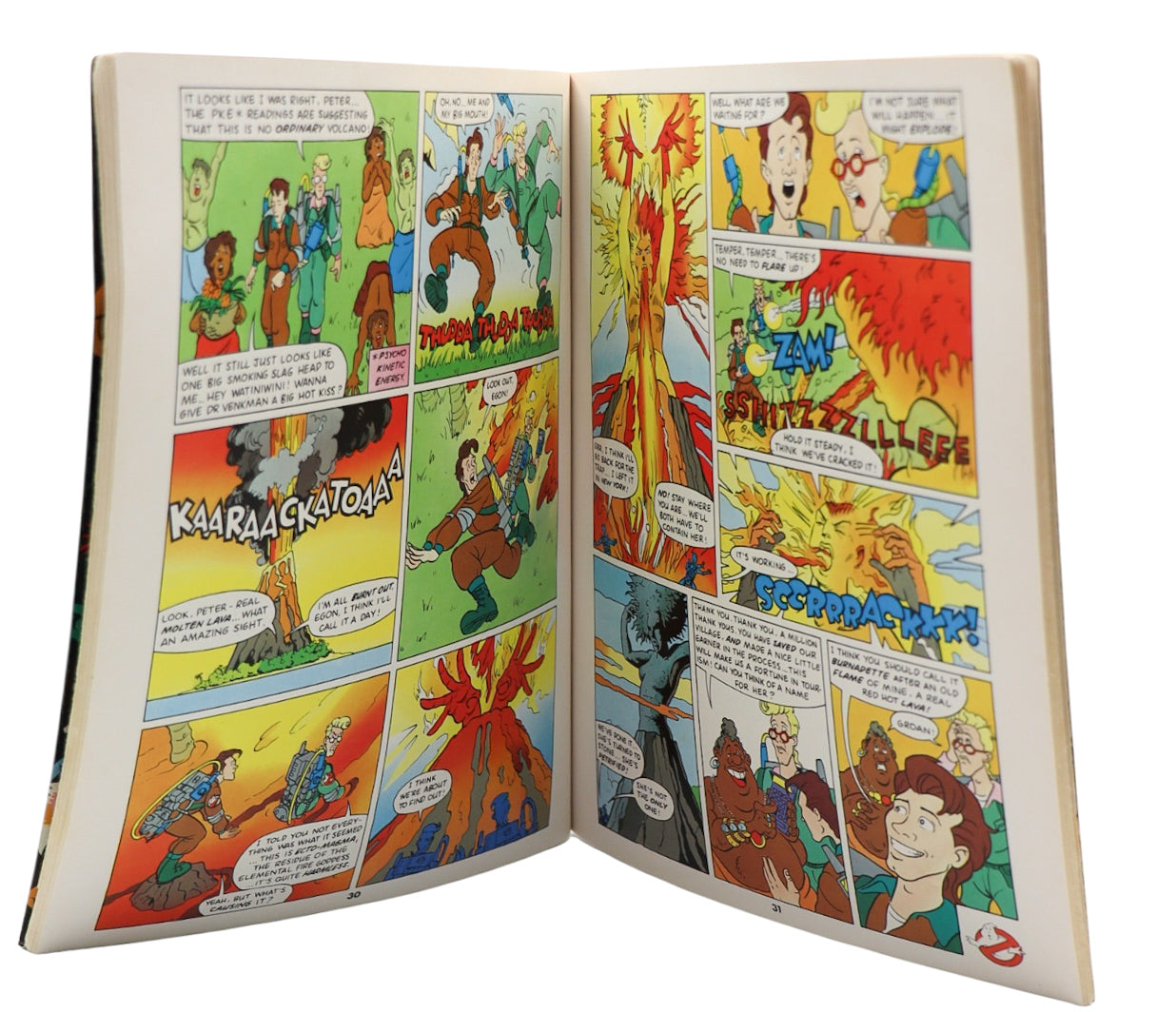 1990 The Real Ghostbusters Annual "The Giggling Ghoul and other stories" Marvel Comics Hardcover Book