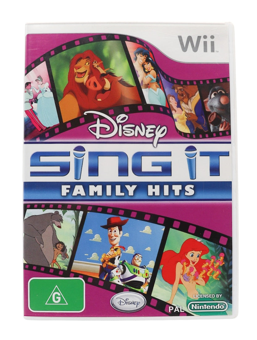 2010 Nintendo Wii Disney Sing It: Family Hits