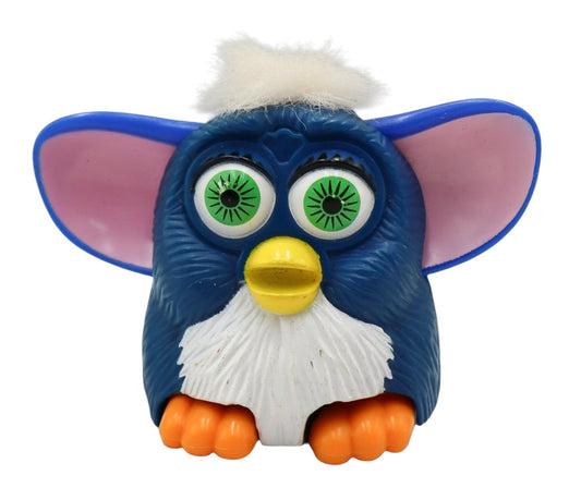 1998 McDonald's Happy Meal Furby Blue Plastic Figure Toy Vintage Collectible