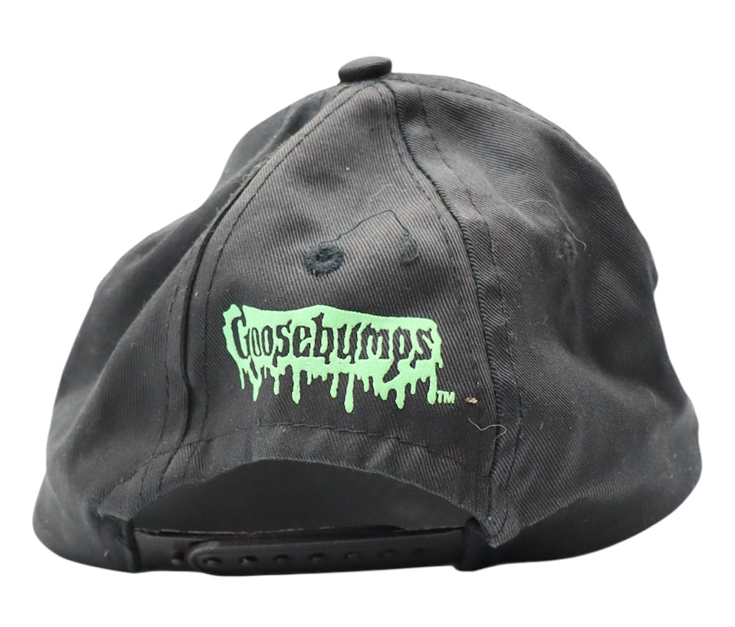 1990s Vintage R.L. Stine Goosebumps Neon Green Slime Black Snapback Hat