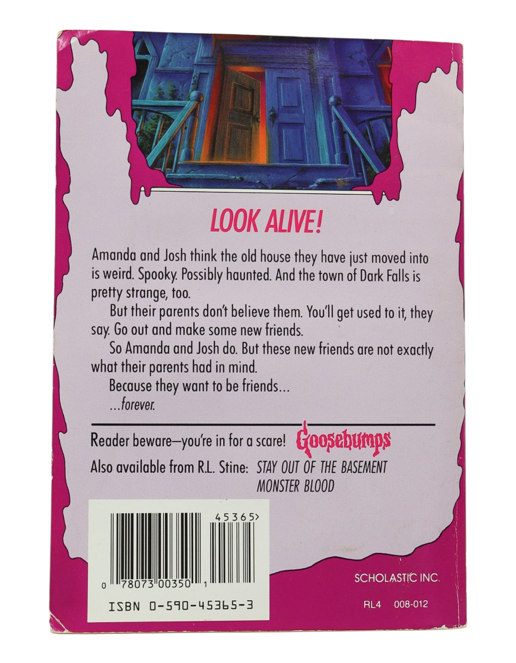 1992 Goosebumps #1: Welcome to Dead House Book