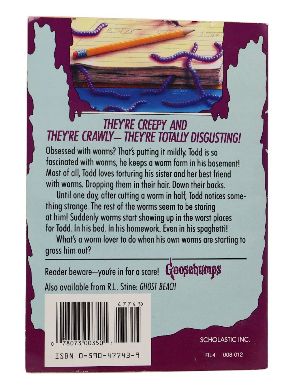 1994 Goosebumps #21: Go Eat Worms! Book