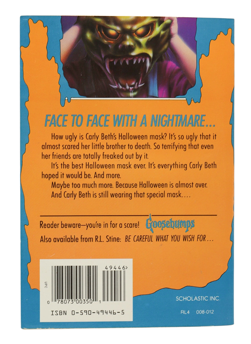 1993 Goosebumps #11: The Haunted Mask Book