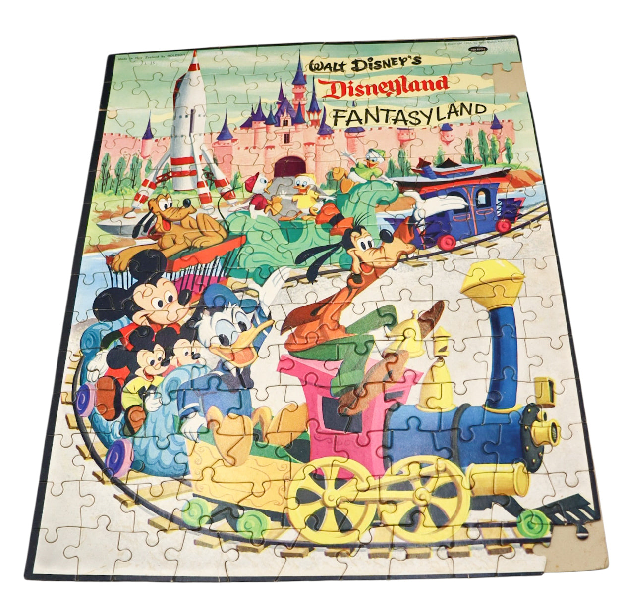 1955 Vintage Whitman Walt Disney's Disneyland Fantasyland Frame Tray Puzzle