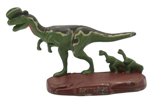1993 Kenner Jurassic Park Diecast Metal Dilophosaurus Miniature Figure with Babies