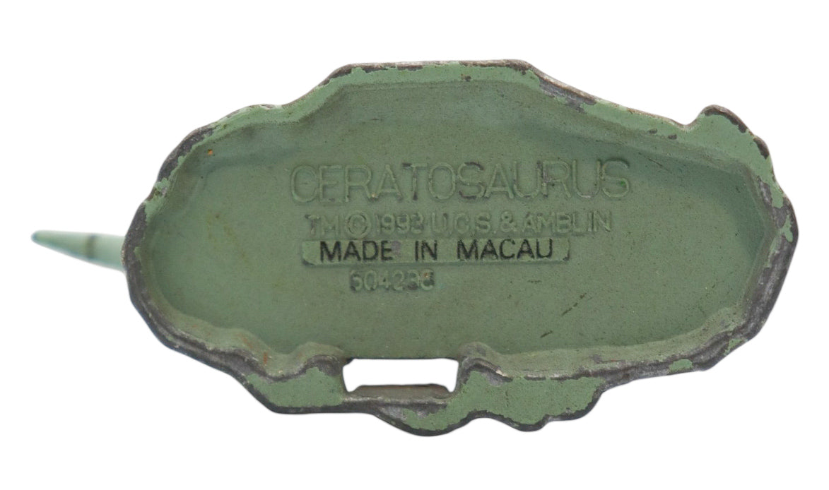 1993 Jurassic Park Die-Cast Ceratosaurus Metal Dinosaur Figure Macau