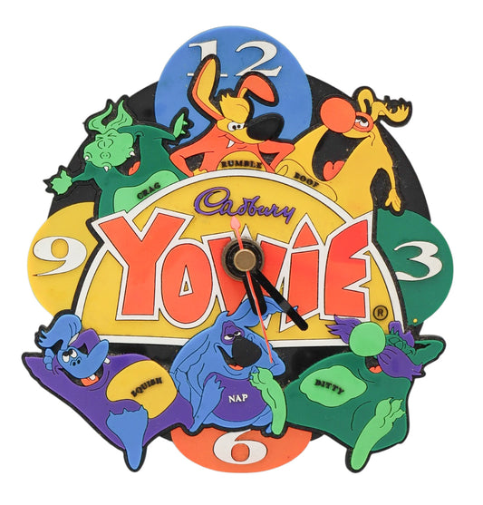 1997 Vintage Cadbury Yowie Characters Shaped Wall Clock