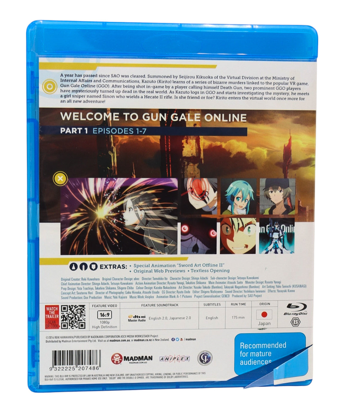 2014 Sword Art Online II Part 1 Episodes 1-7 DVD