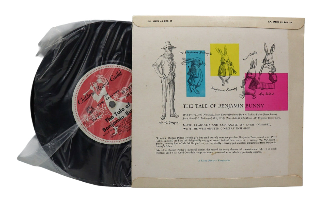 1960 Beatrix Potter – The Tale Of Benjamin Bunny (Narrated by Vivien Leigh) 7" Vinyl EP (Children's Record Guild Of Australia, CG 19)