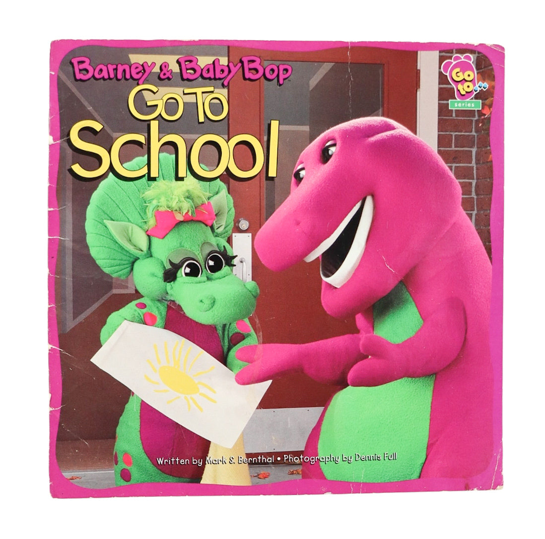 1996 Barney & Baby Bop Go To School Book
