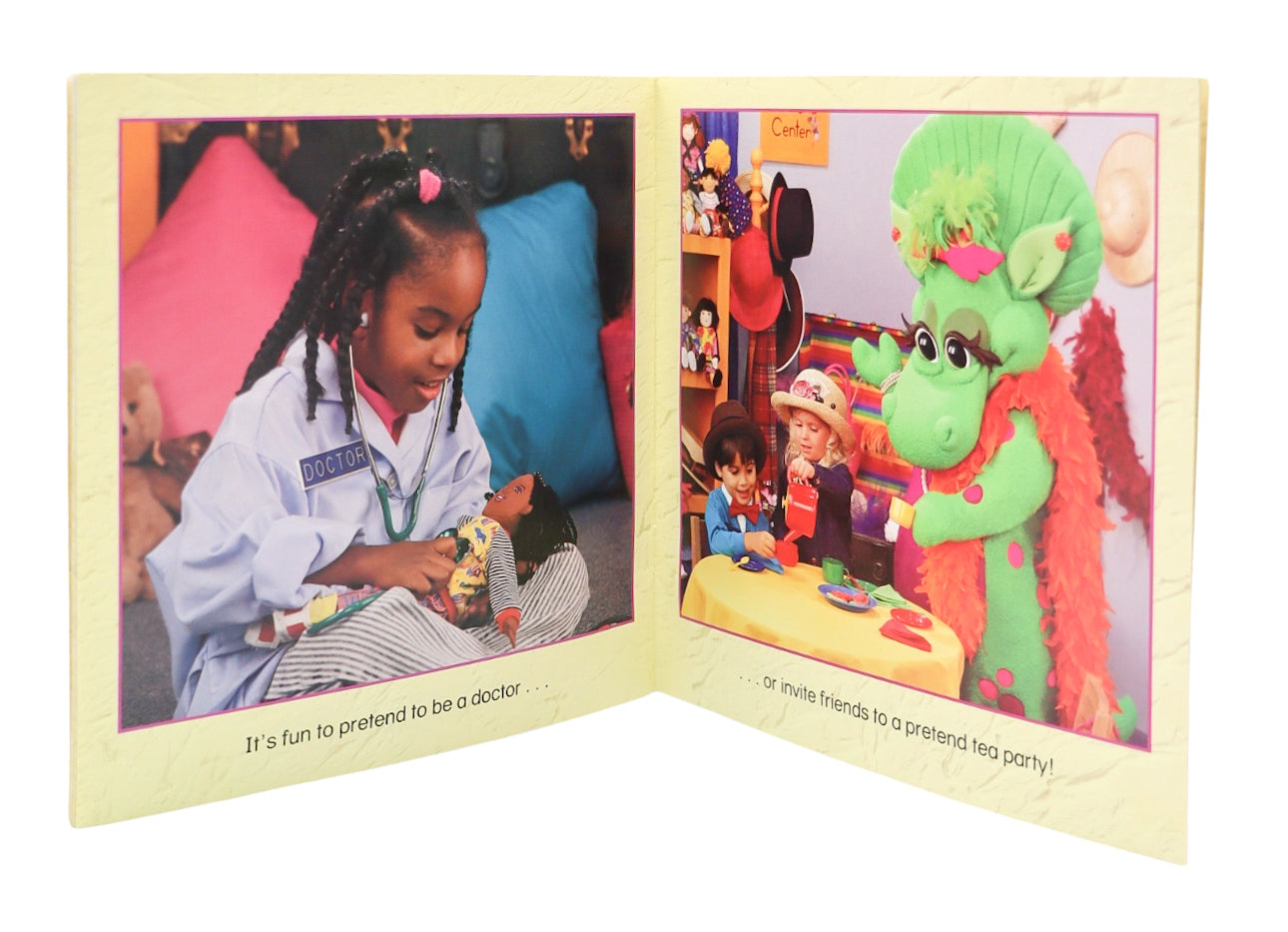 1996 Barney & Baby Bop Go To School Book