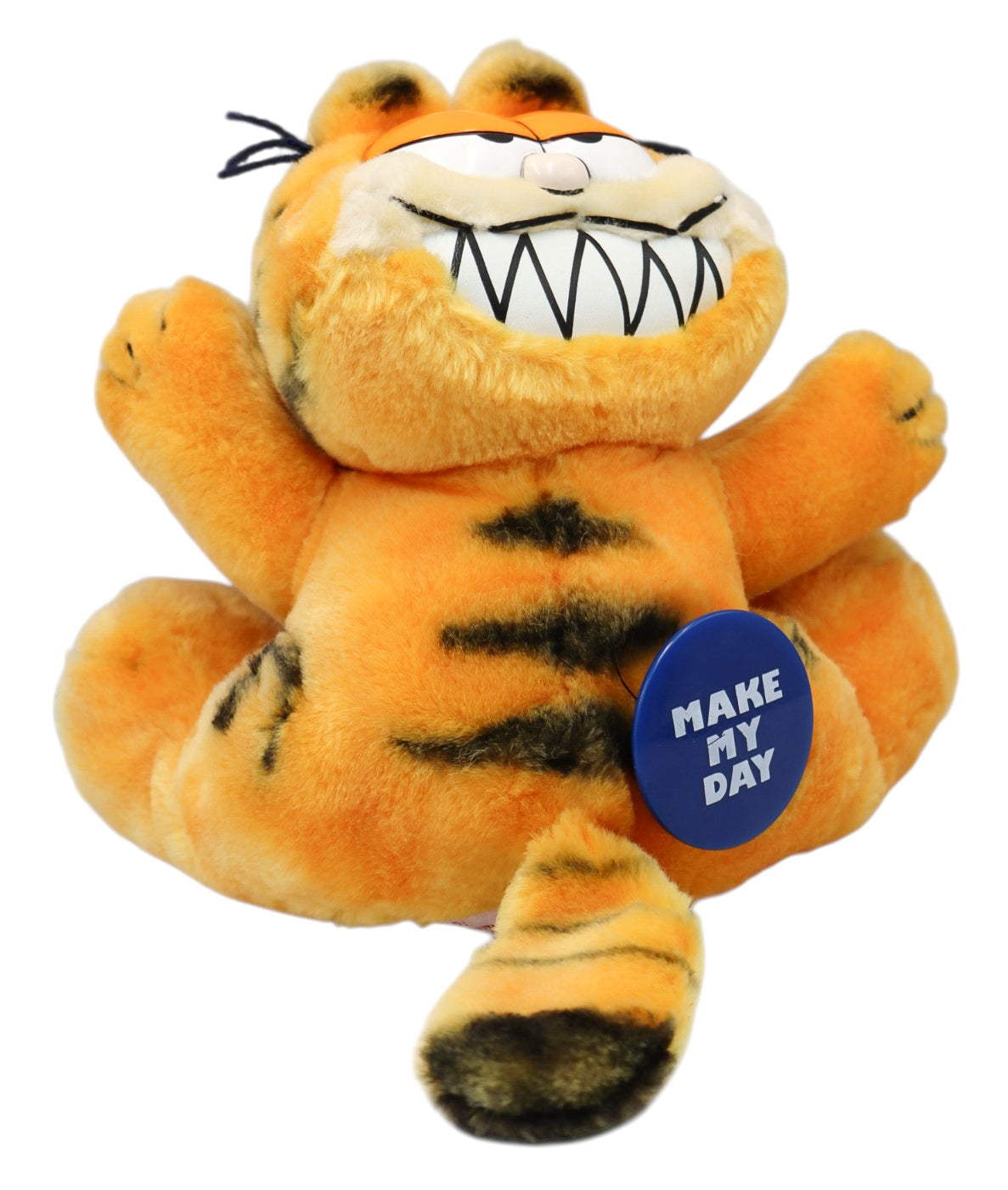 1981 Garfield Vintage Dakin Window Clinger "Make My Day" Plush