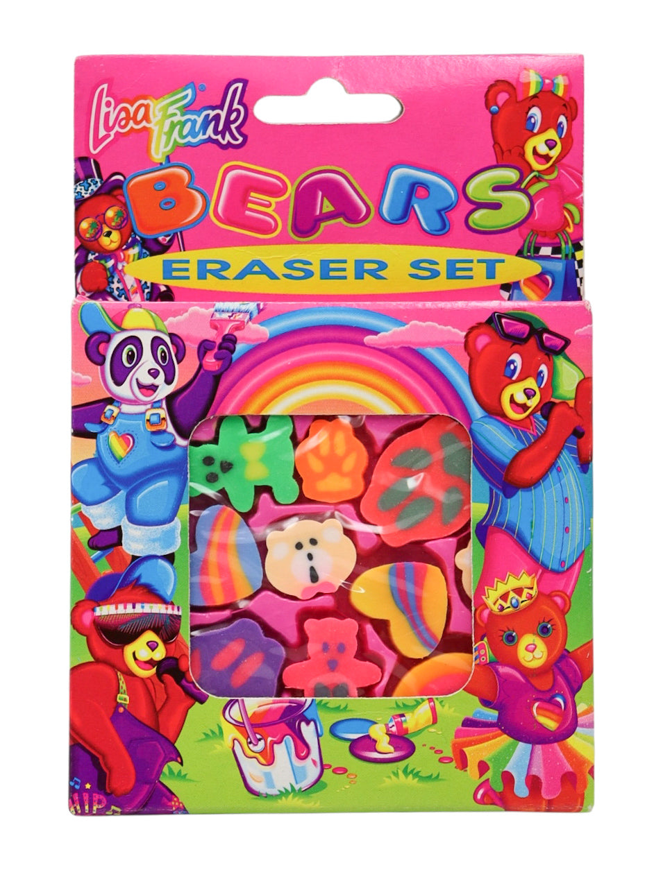1990s Vintage Lisa Frank Bears Eraser Set