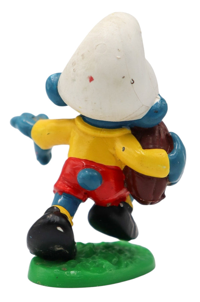1980 Schleich Smurfs Rugby Smurf Figure