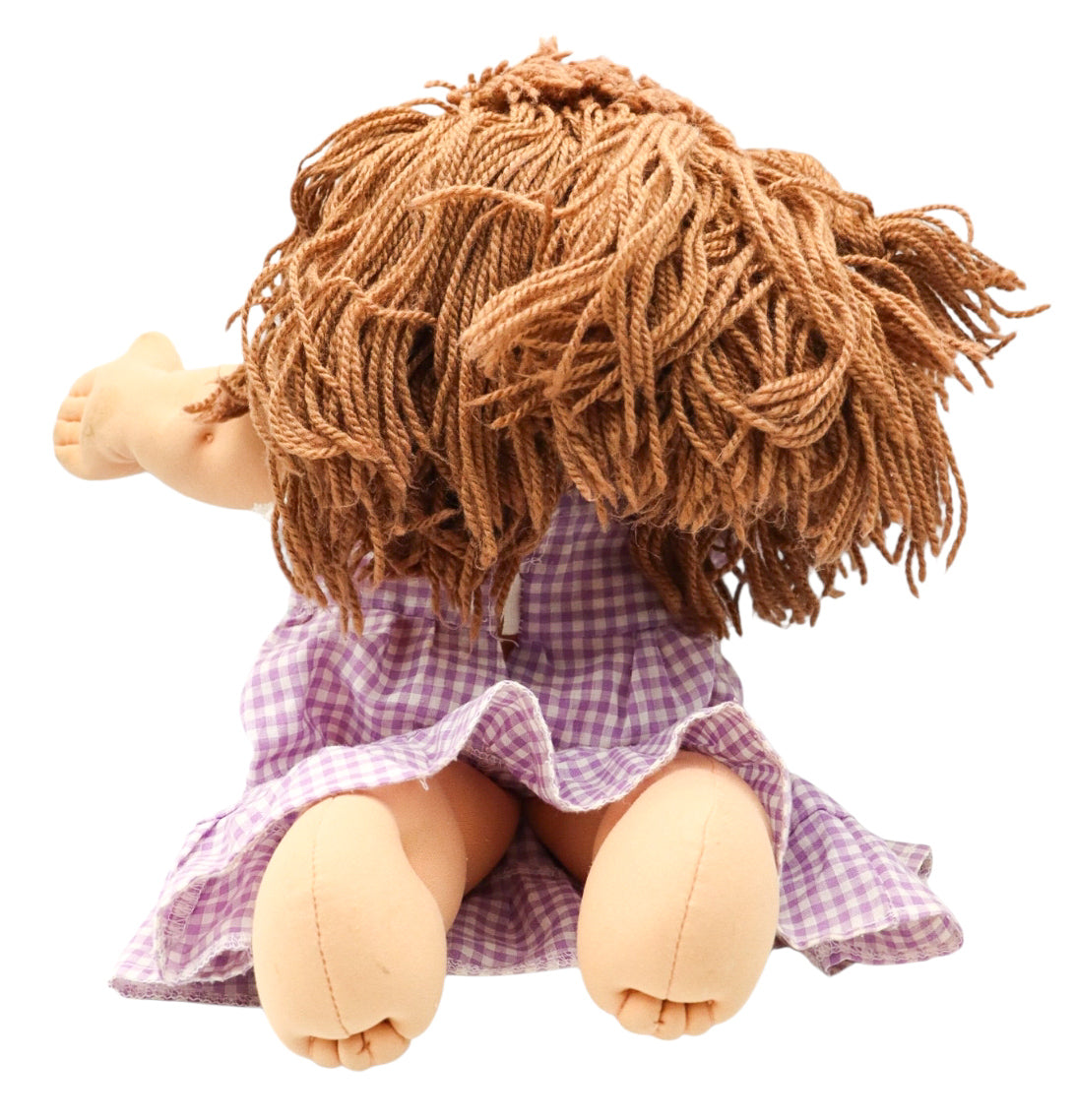1983 Cabbage Patch Kids Girl Doll Brown Yarn Hair Blue Eyes