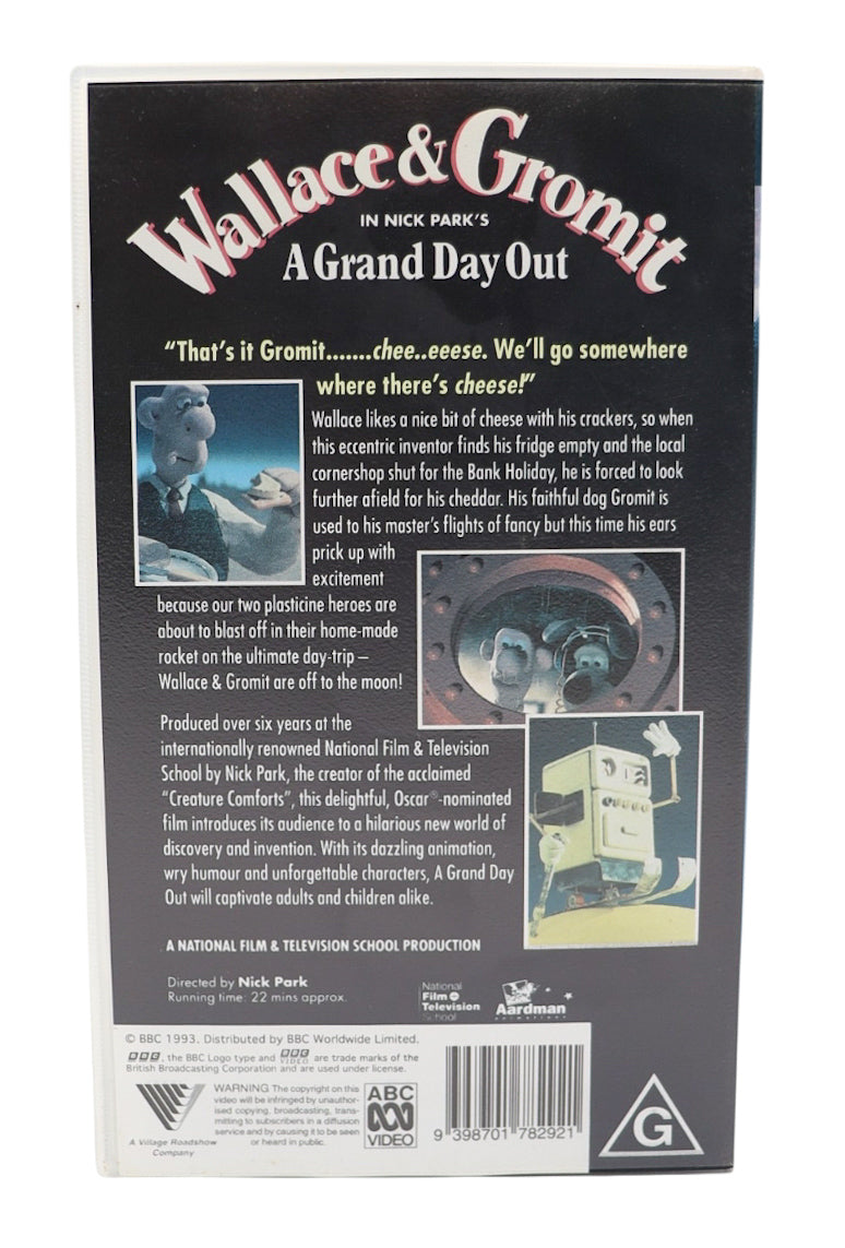 1989 Wallace & Gromit: A Grand Day Out VHS Tape
