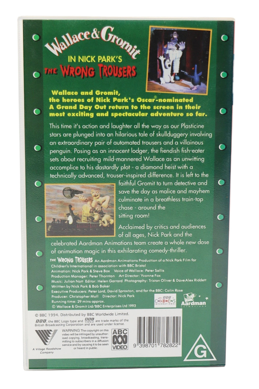 1993 Wallace & Gromit: The Wrong Trousers VHS Tape