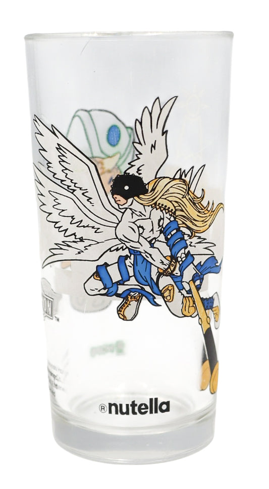 2002 Nutella Digimon Angemon Promotional Drinking Glass Highball Tumbler