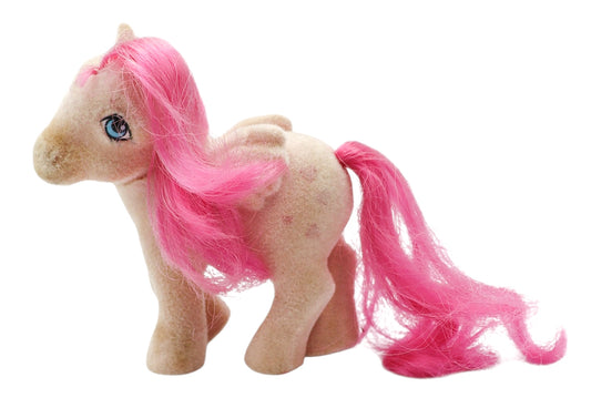 1986 Hasbro G1 My Little Pony So Soft Heart Throb Flocked