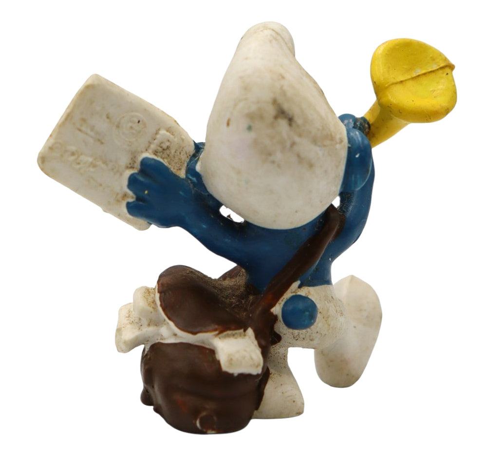 1978 Schleich 20031 Postman Smurf Vintage Figurine