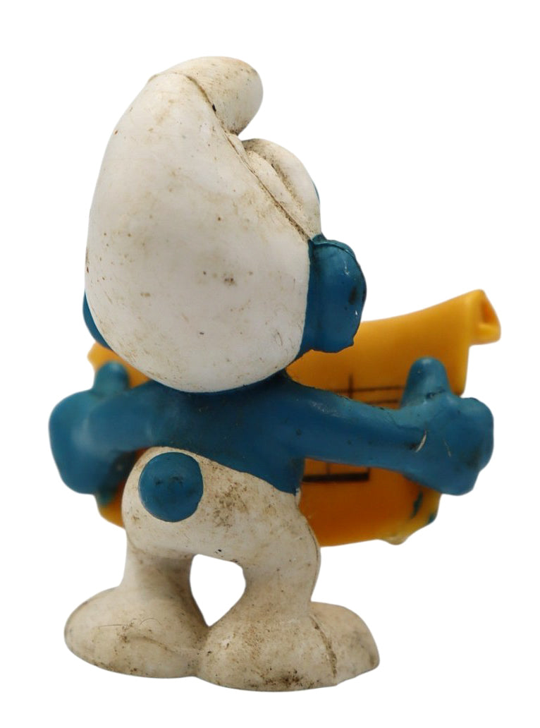 1978 Schleich Peyo Singer Smurf PVC Figurine #20038 Vintage Sheet Music