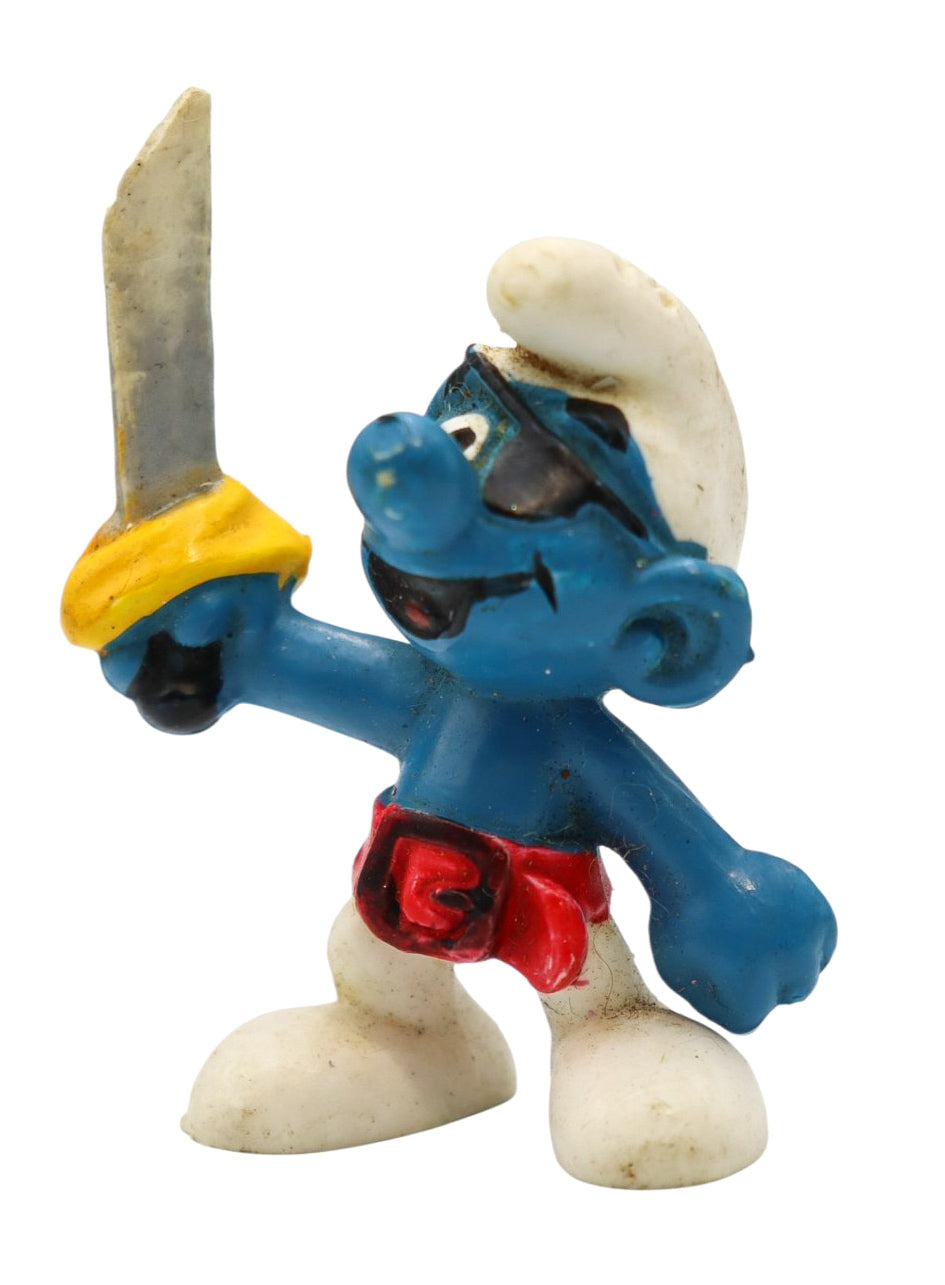 1978 Schleich Peyo Vintage Pirate Smurf PVC Figurine 20104