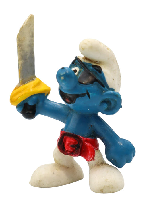 1978 Schleich Peyo Vintage Pirate Smurf PVC Figurine 20104