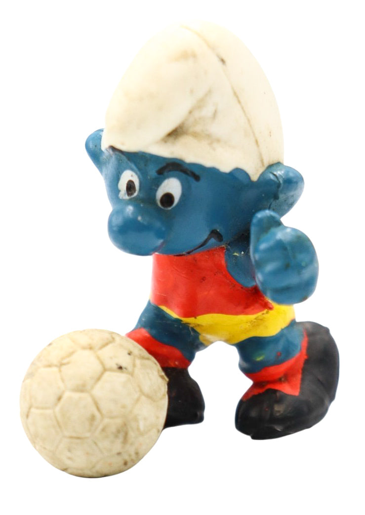 1978 Schleich Peyo Smurf Footballer Soccer Player Figurine 2.0035