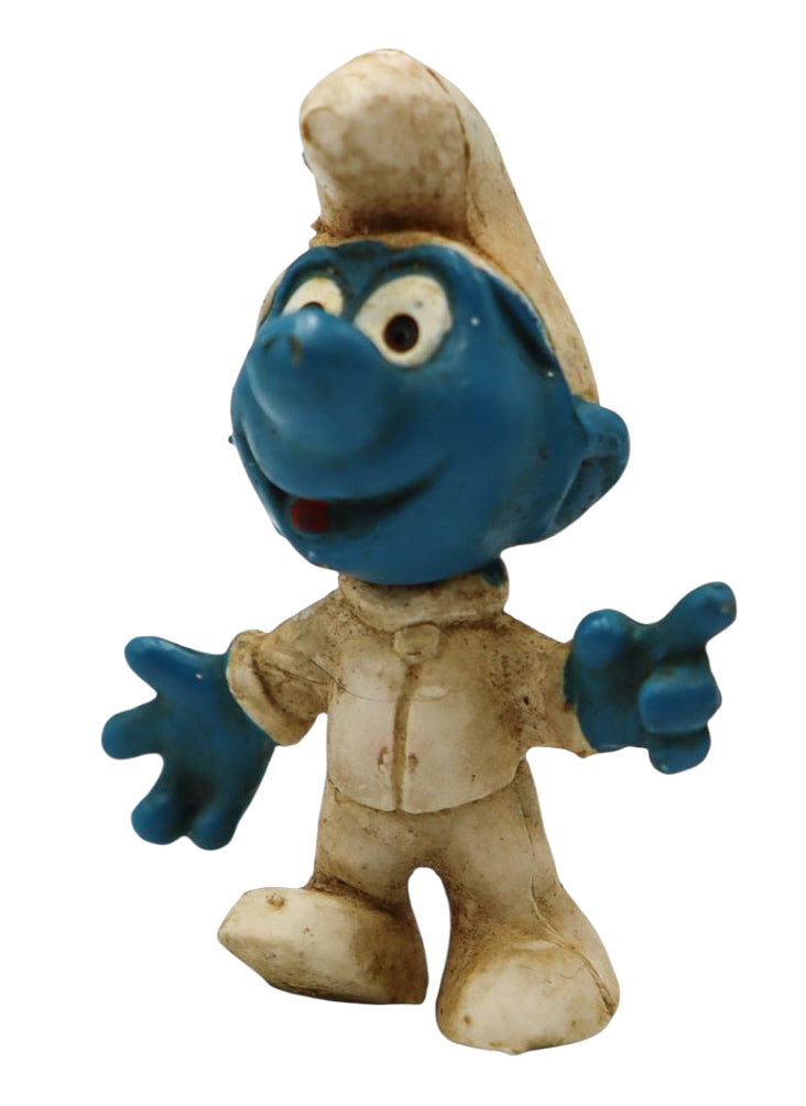 1969 Vintage Astro Smurf Figurine Schleich Peyo PVC Astronaut