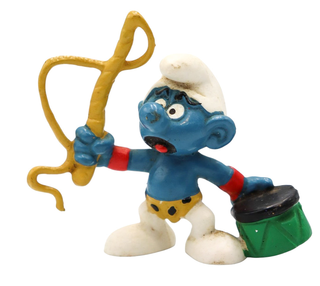 1980 Vintage Schleich Peyo Lion Tamer Smurf Figurine 20115