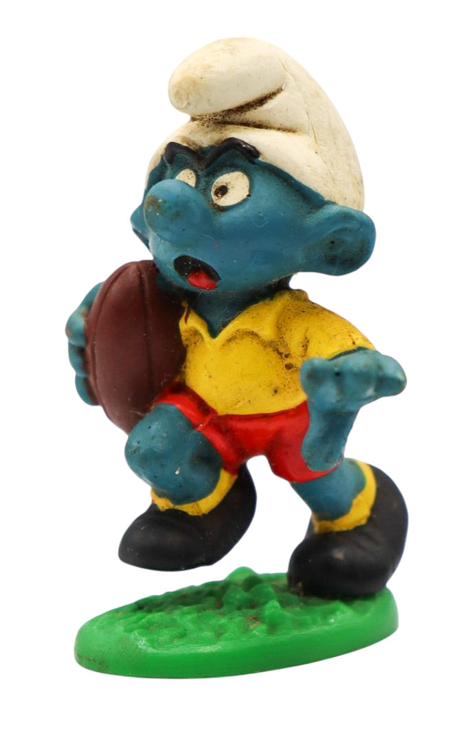 1980 Schleich Rugby Smurf Figurine 20065
