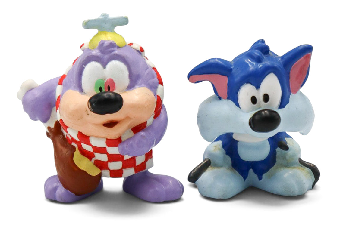 1991 Applause Tiny Toon Adventures Dizzy Devil and Furrball Cat PVC Figures Lot