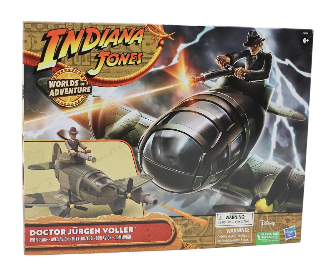 2023 Indiana Jones Worlds of Adventure Doctor Jürgen Voller with Plane Action Figure Set