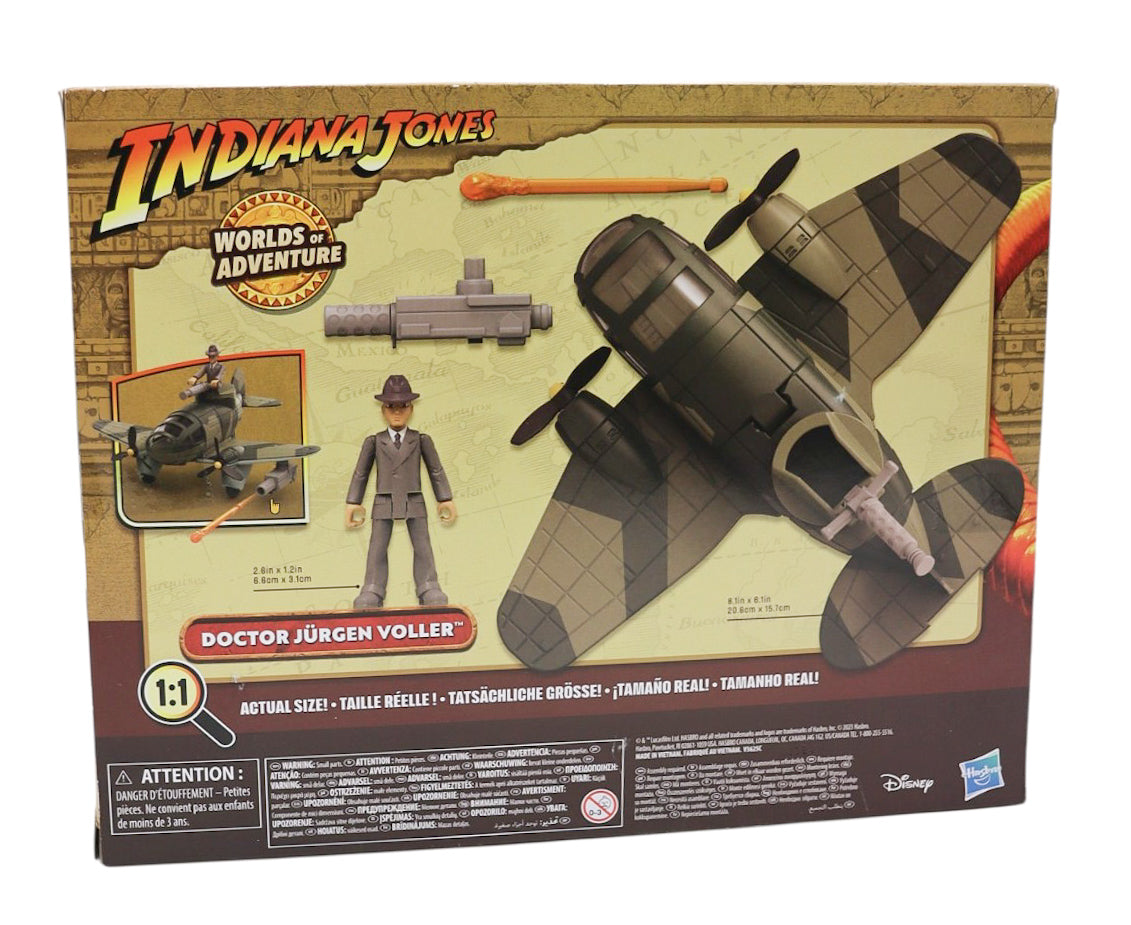 2023 Indiana Jones Worlds of Adventure Doctor Jürgen Voller with Plane Action Figure Set