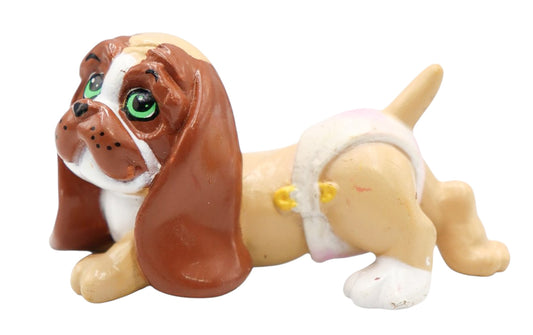 1991 Magic Diaper Babies Pets Galoob Basset Hound Dog Figurine Assorted