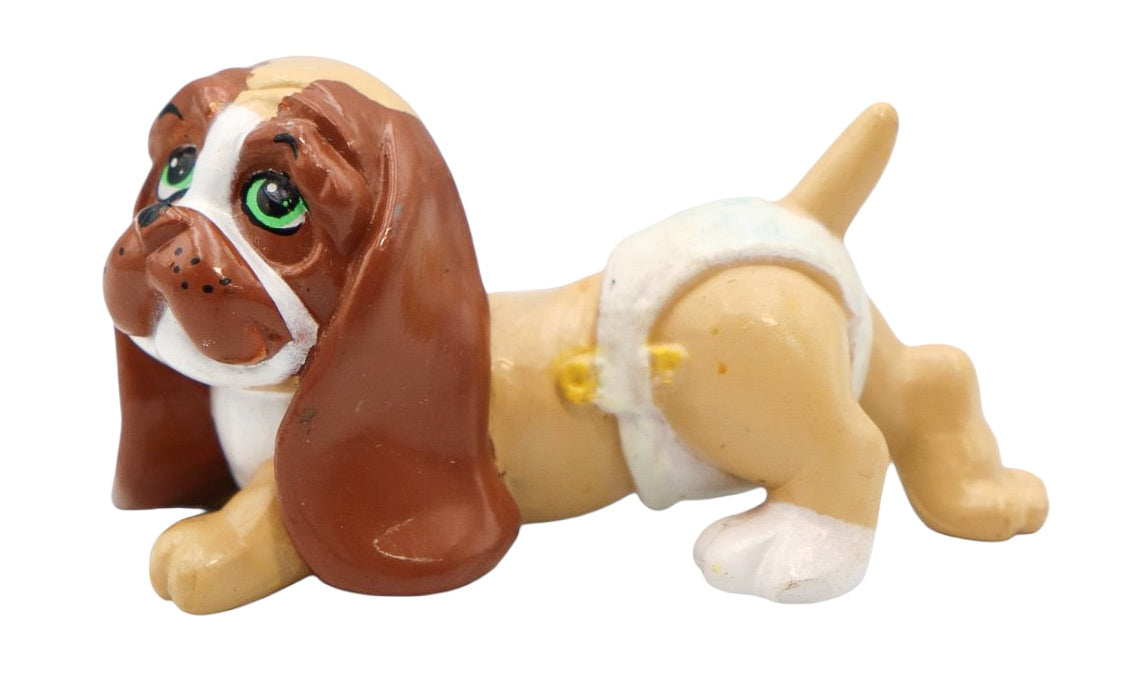 1991 Magic Diaper Babies Pets Galoob Basset Hound Dog Figurine Assorted
