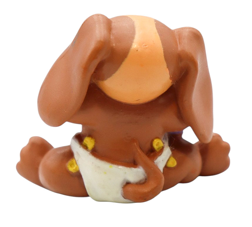 1991 Galoob Magic Diaper Babies Pets Brown Puppy Dog Holding Blanket PVC Figurine