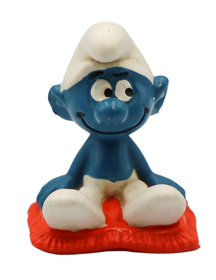 1975 Schleich Cushion Smurf 20085 Vintage Peyo PVC Figurine