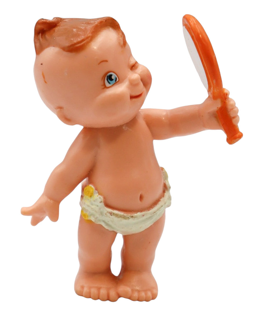1991 Galoob Magic Diaper Babies Winking Baby with Mirror PVC Figure