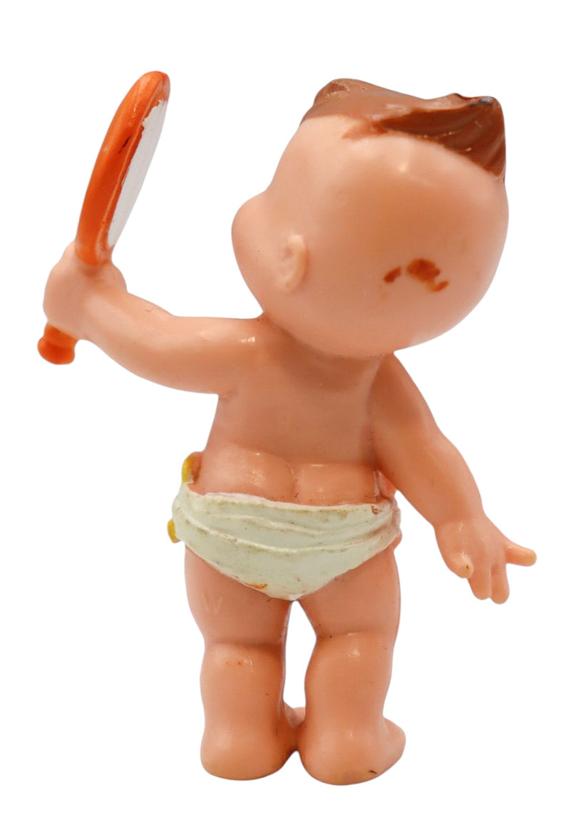 1991 Galoob Magic Diaper Babies Winking Baby with Mirror PVC Figure