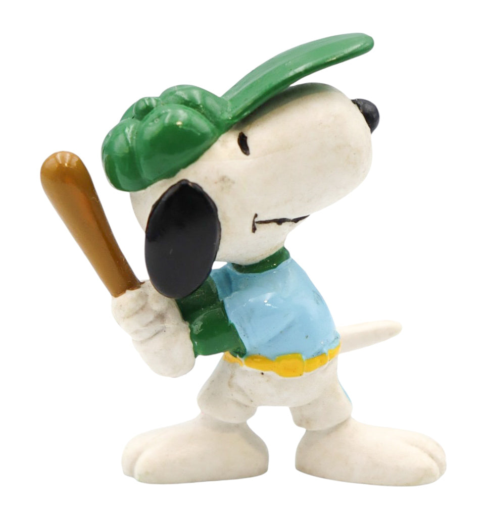 1980s Vintage Snoopy Baseball Batter PVC Figurine Determined Productions Peanuts