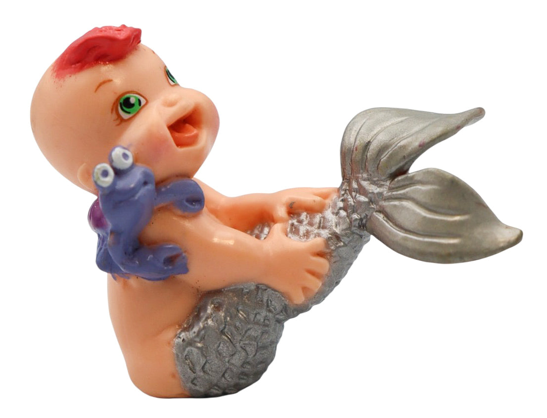 1992 Galoob Magic Diaper Merbabies Vintage Mermaid with Purple Crab Figurine