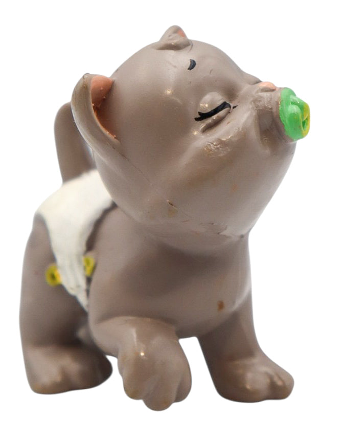 1991 Galoob Magic Diaper Babies Pets Grey Kitten Figure